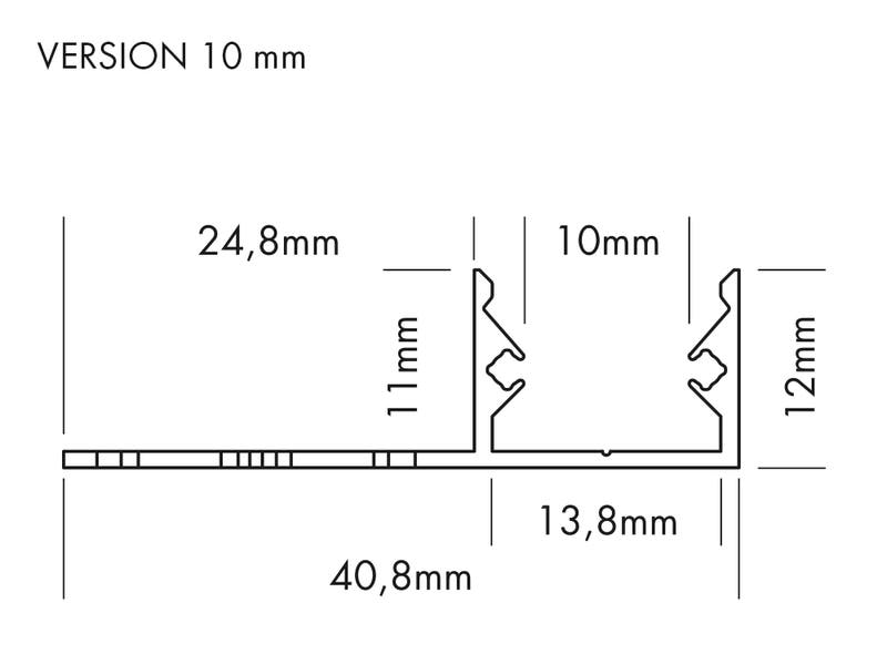 Aluminiumprofil S-Line Tiles 10mm, 2m Alu - PROLED | Bellalite Aluminiumprofil S-Line Tiles 10mm, 2m Alu - PROLED | Bellalite