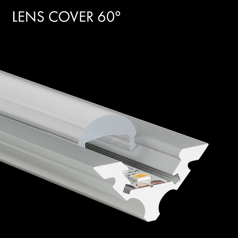 Aluminiumprofil S-Line Corner, 2m Vit - PROLED | Bellalite