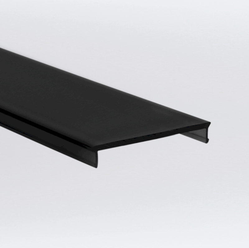 Plastic Cover SQ-Line Flat, 3m Svart - PROLED | Bellalite