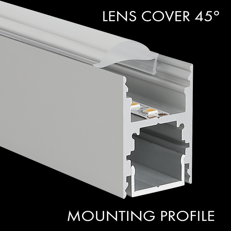 Aluminiumprofil M-Line H, 2m - PROLED | Bellalite