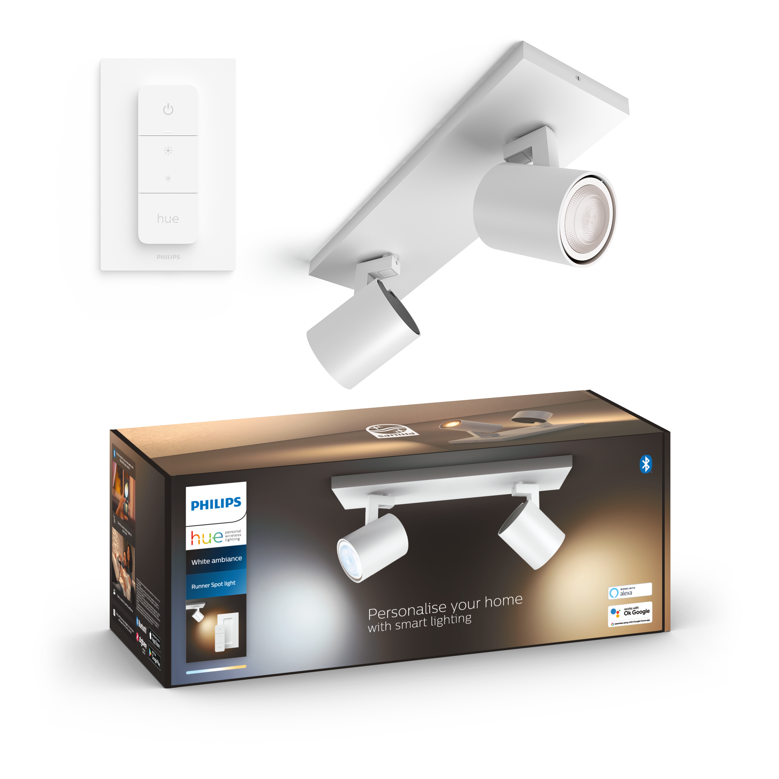 Philips Hue Runner Dubbel White Ambience + Switch - Philips Hue | Bellalite