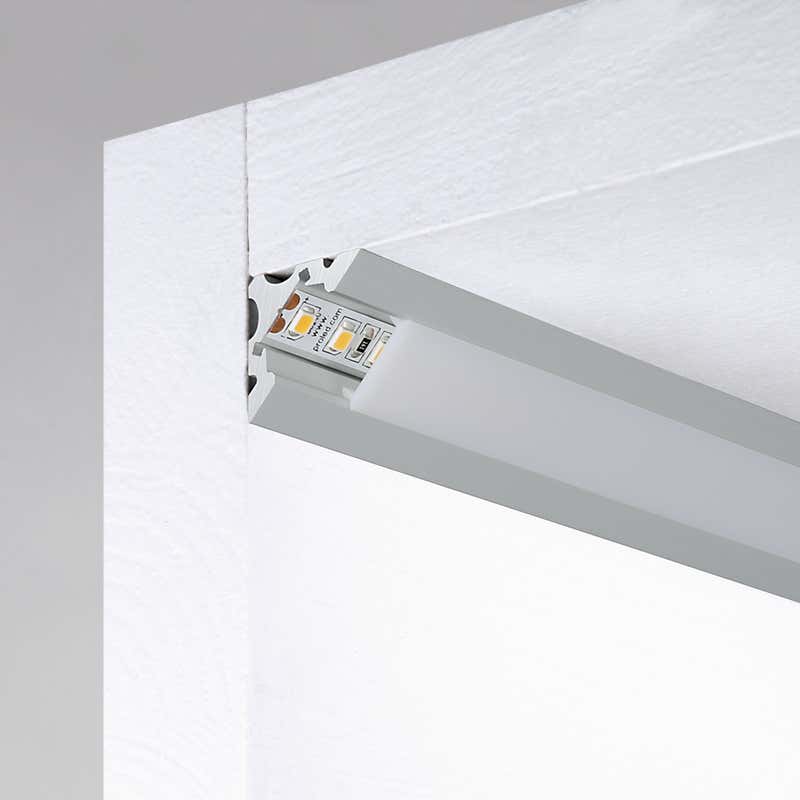Aluminiumprofil S-Line Corner, 2m Alu - PROLED | Bellalite Aluminiumprofil S-Line Corner, 2m Alu - PROLED | Bellalite