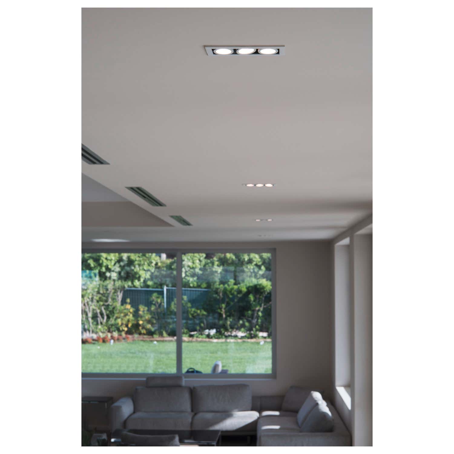 KADUX, recessed ceiling light, triple, 3000K, 38°, IP 20, square, Vit - SLV | Bellalite KADUX, recessed ceiling light, triple, 3000K, 38°, IP 20, square, Vit - SLV | Bellalite