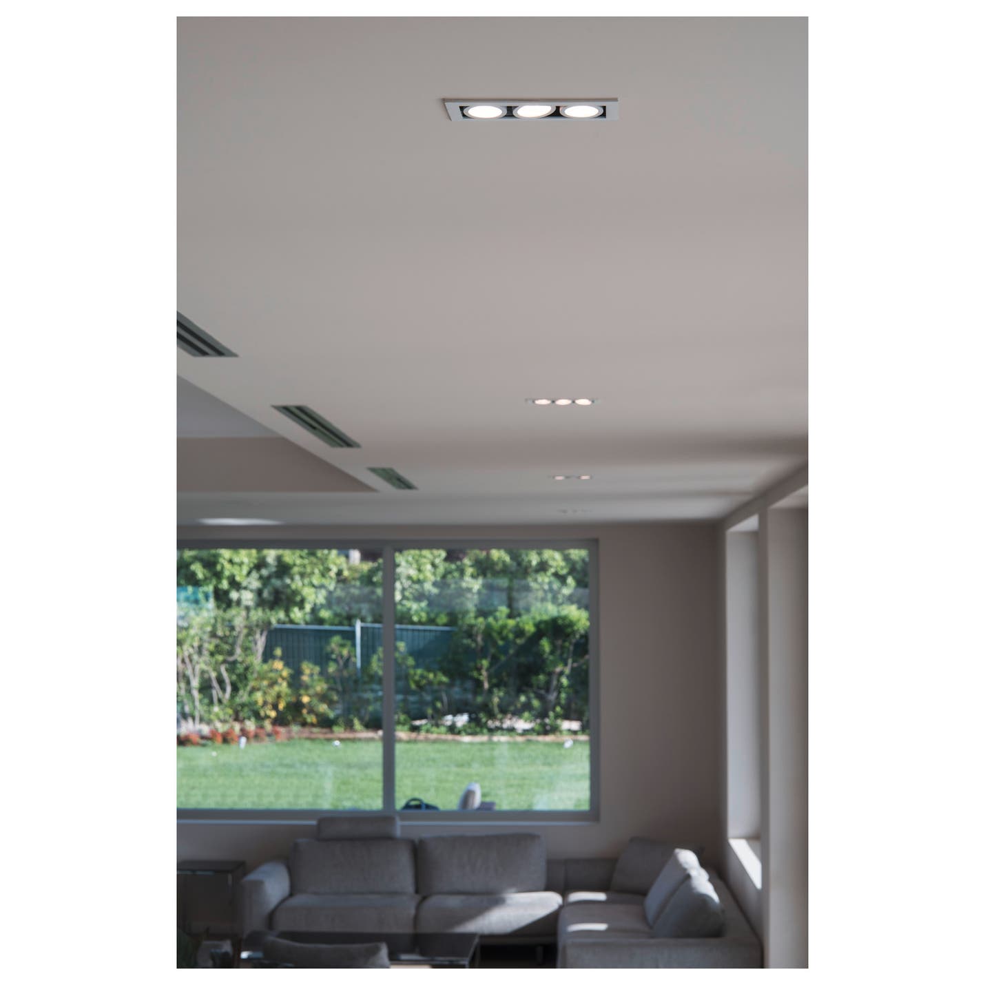 KADUX, recessed ceiling light, triple, 3000K, 38°, IP 20, square, Vit - SLV | Bellalite KADUX, recessed ceiling light, triple, 3000K, 38°, IP 20, square, Vit - SLV | Bellalite