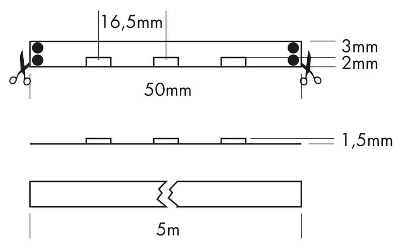 Flex Strip Side View Mono 5m 3000K - PROLED | Bellalite Flex Strip Side View Mono 5m 3000K - PROLED | Bellalite