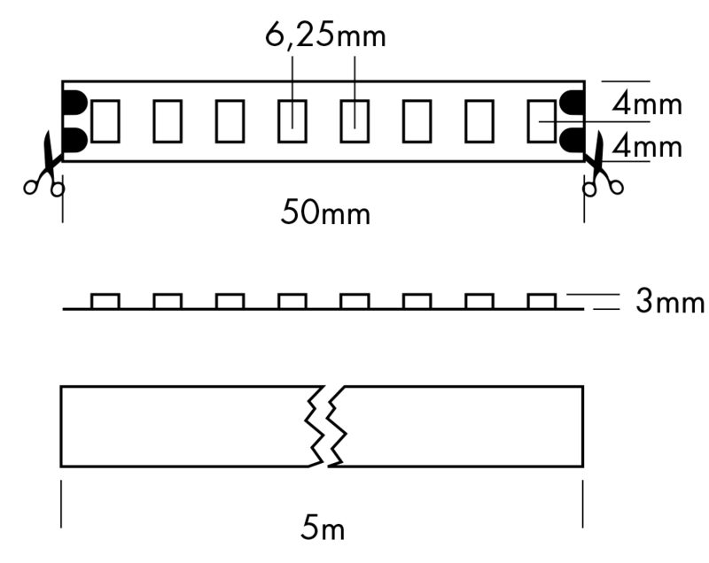 Flex Strip IP53 800, per meter 2400K - PROLED | Bellalite