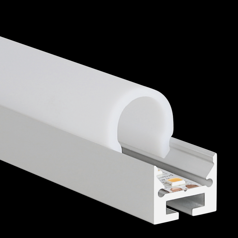 Aluminiumprofil S-Line Low 24, 2m Vit - PROLED | Bellalite