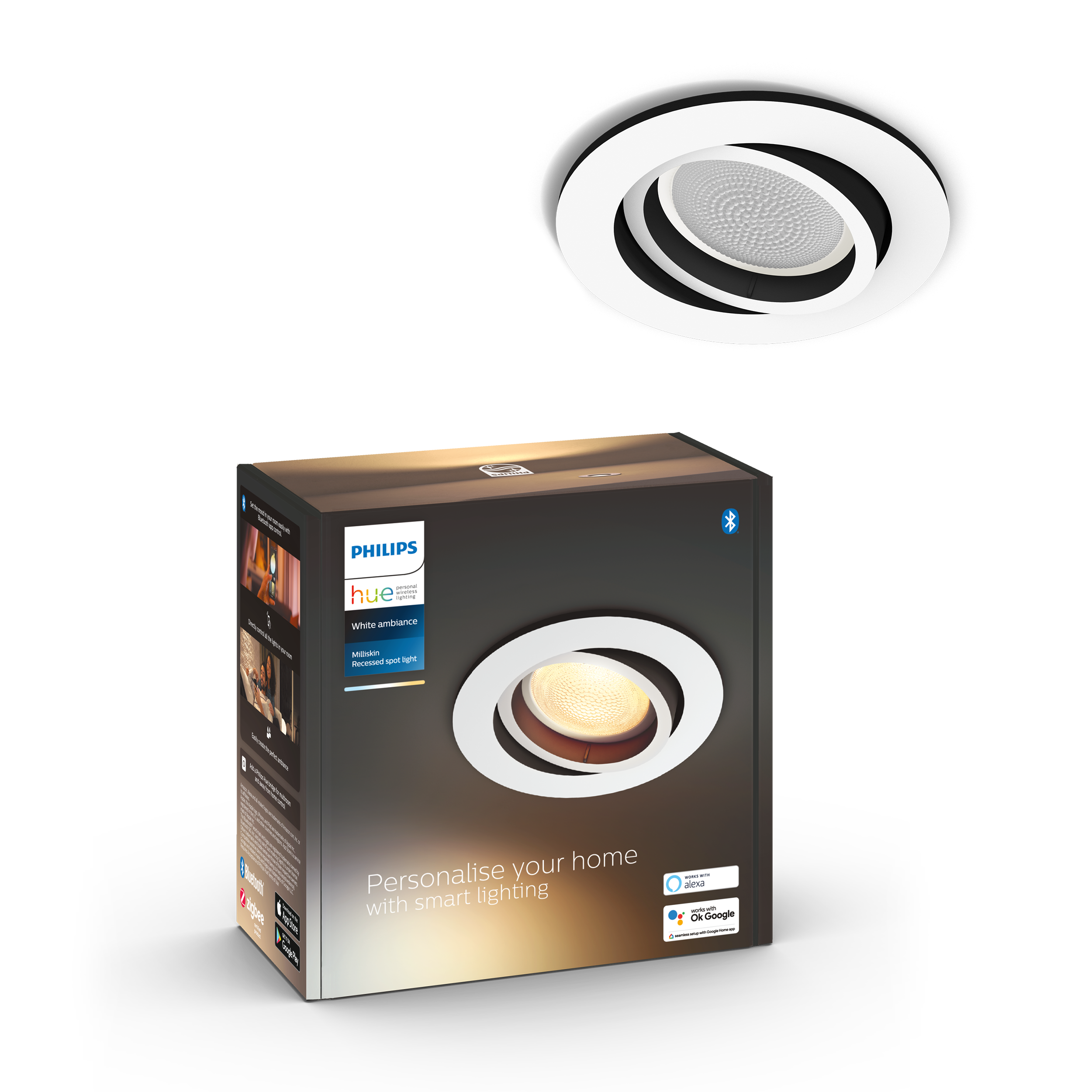 Philips Hue Milliskin Downlight White Ambience x3 - Philips Hue | Bellalite