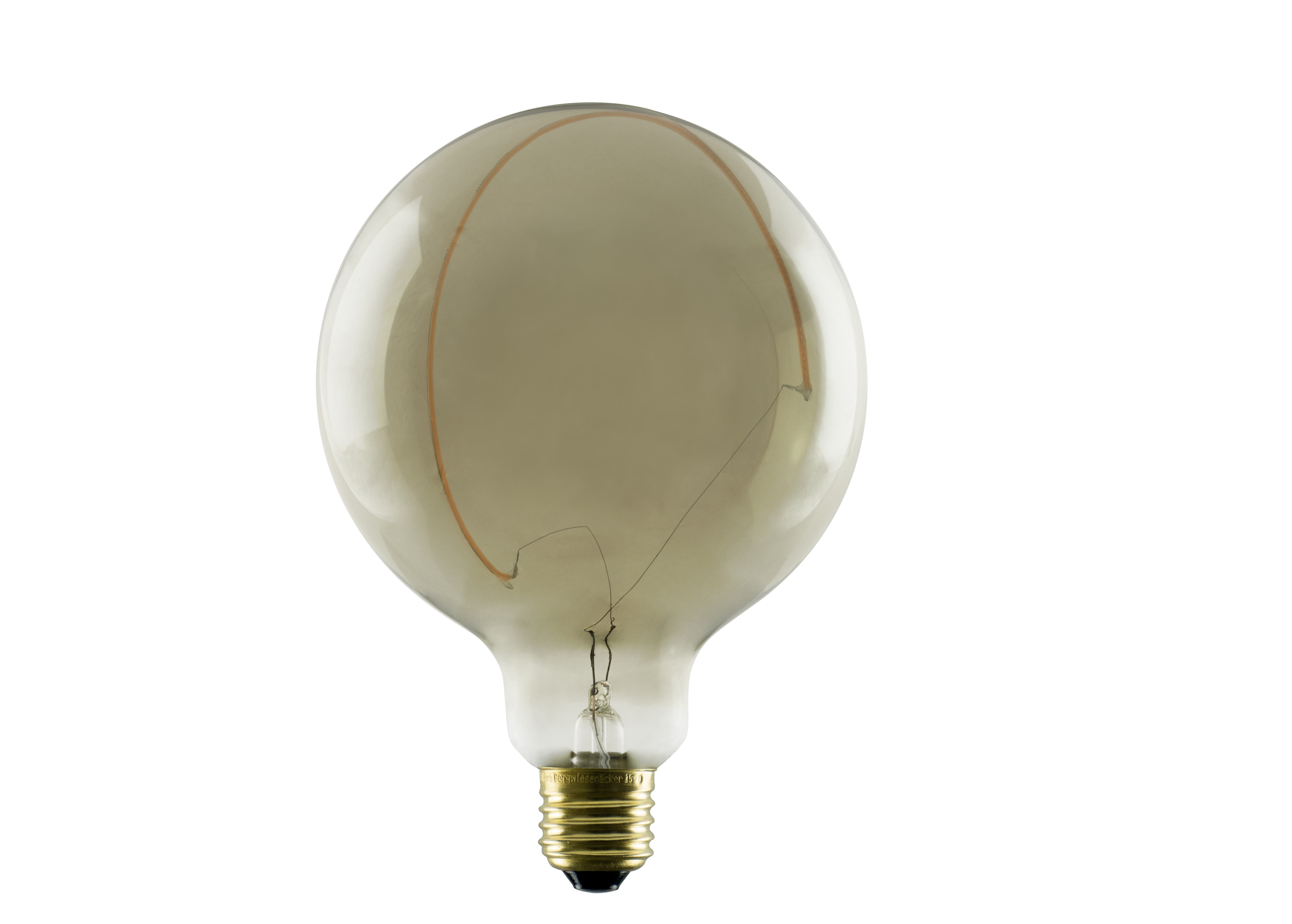 Segula Illusion Line LED Globe 125 Crescent Slanting Smokey E27 6W 310lm 1900K - Segula | Bellalite Segula Illusion Line LED Globe 125 Crescent Slanting Smokey E27 6W 310lm 1900K - Segula | Bellalite