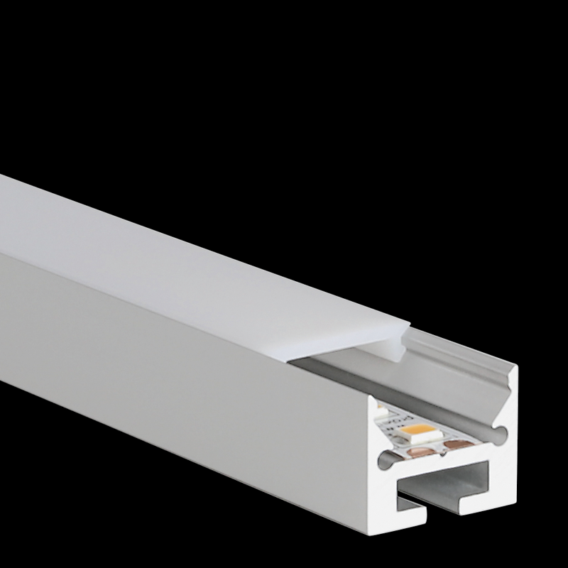 Aluminiumprofil S-Line Low 24, 2m Vit - PROLED | Bellalite