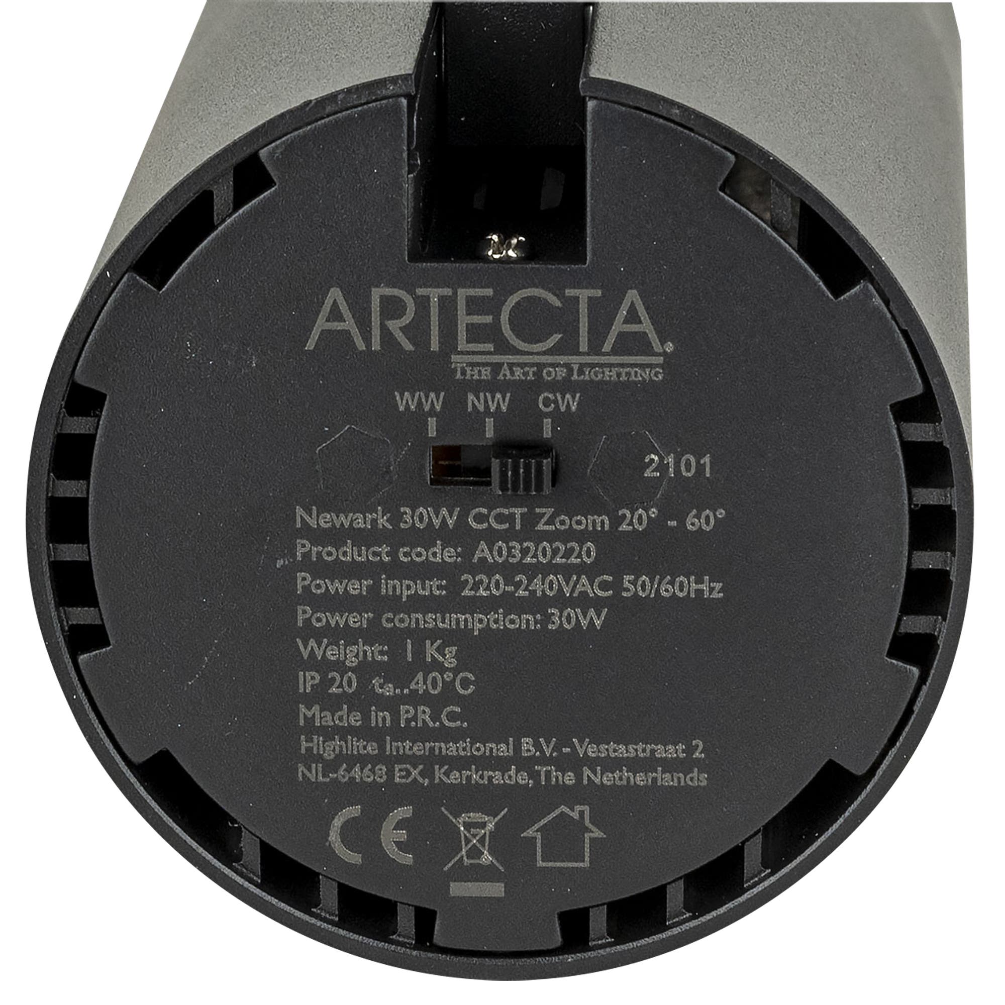 Newark 30W CCT Zoom 20°-60° Svart - Artecta | Bellalite Newark 30W CCT Zoom 20°-60° Svart - Artecta | Bellalite