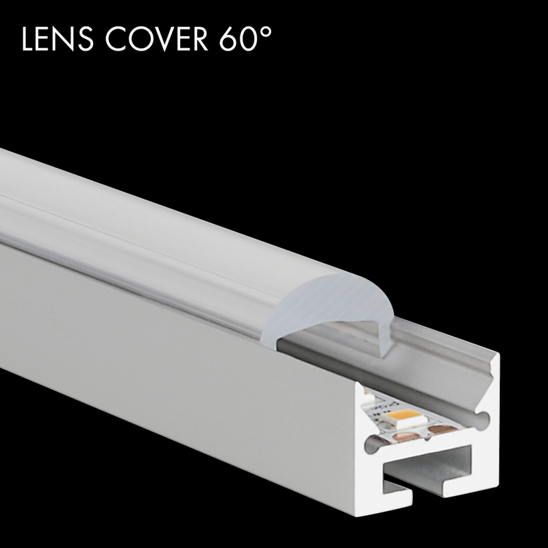 Aluminiumprofil S-Line Low 24, 2m Vit - PROLED | Bellalite