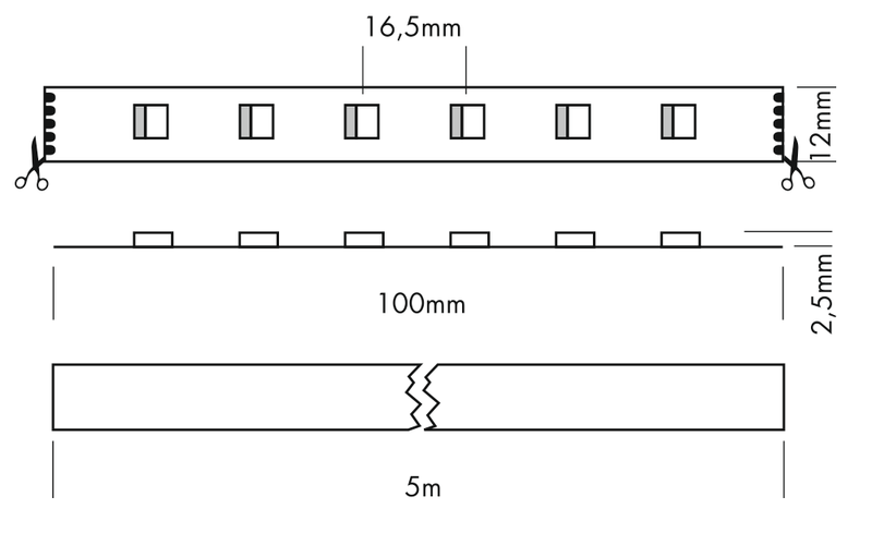 Flex Strip RGBW 4-in-1, per meter RGBW - PROLED | Bellalite