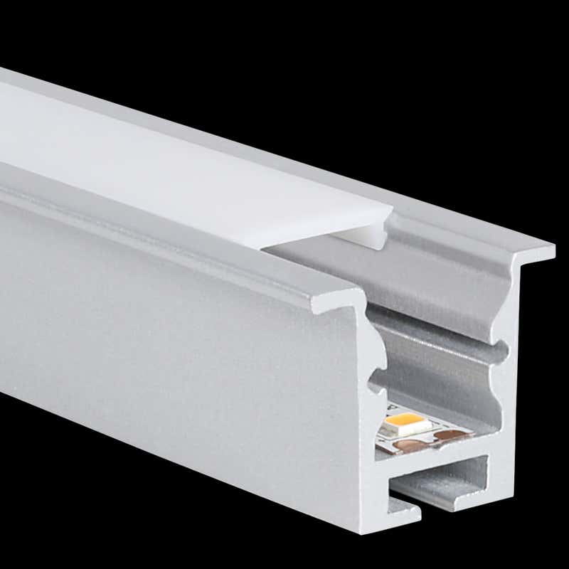 Aluminiumprofil S-Line Rec 24 ST, 2m Alu - PROLED | Bellalite Aluminiumprofil S-Line Rec 24 ST, 2m Alu - PROLED | Bellalite