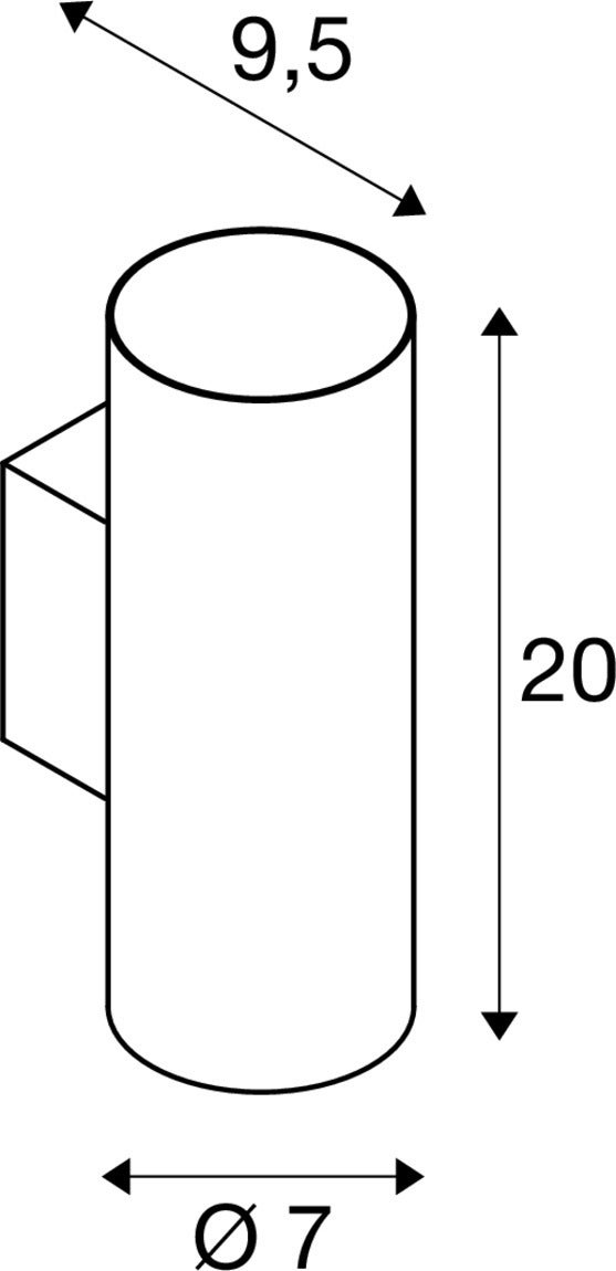 ASTO TUBE Wall 2 Svart - SLV | Bellalite