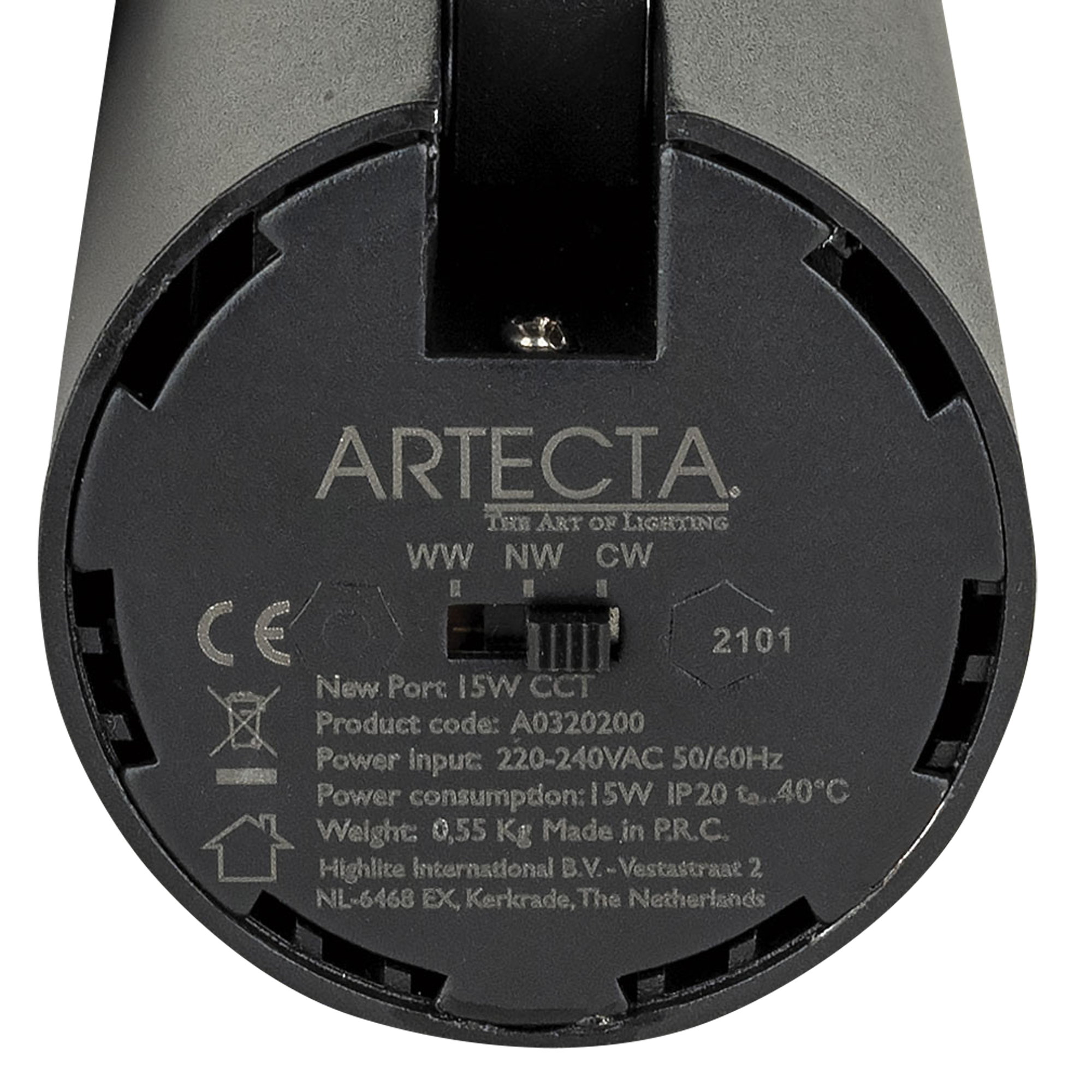 New Port 15W CCT 38°  Svart - Artecta | Bellalite
