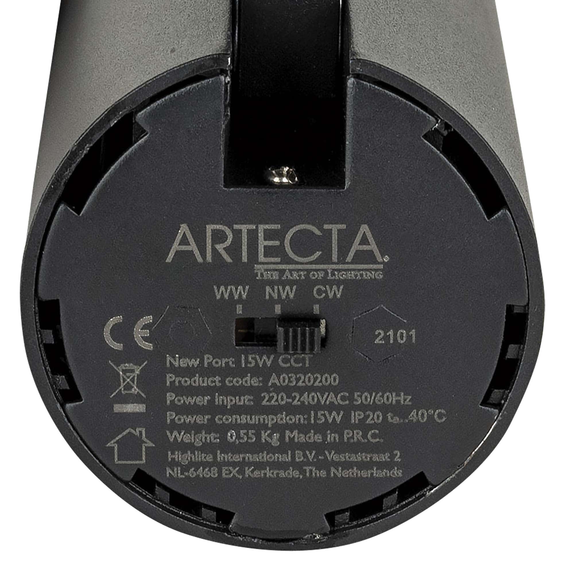 New Port 15W CCT 38° Svart - Artecta | Bellalite New Port 15W CCT 38° Svart - Artecta | Bellalite