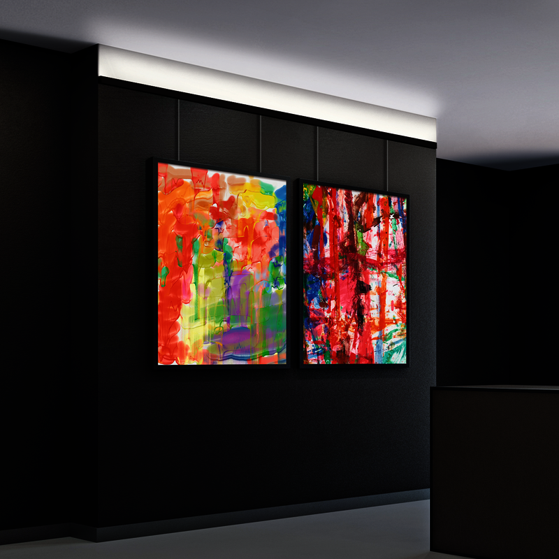 Aluminiumprofil S-Line Gallery, 3m Svart - PROLED | Bellalite