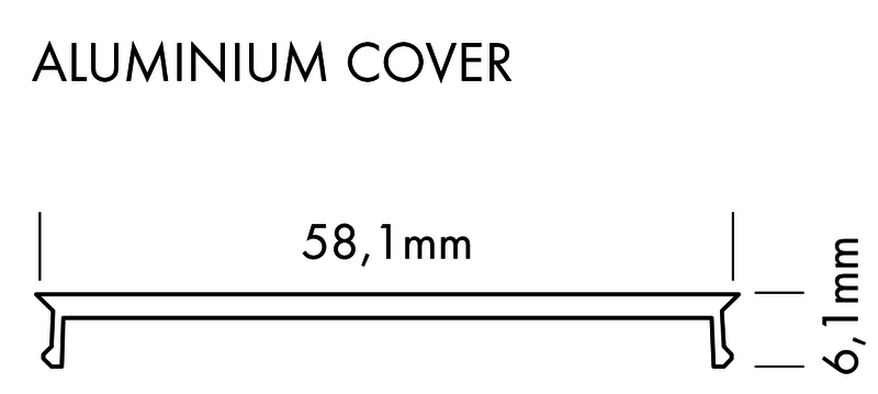 Cover L-Line 0,2m Alu - PROLED | Bellalite