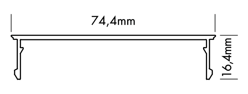 Plastic Cover XL-Line Flat, 5m Frost - PROLED | Bellalite
