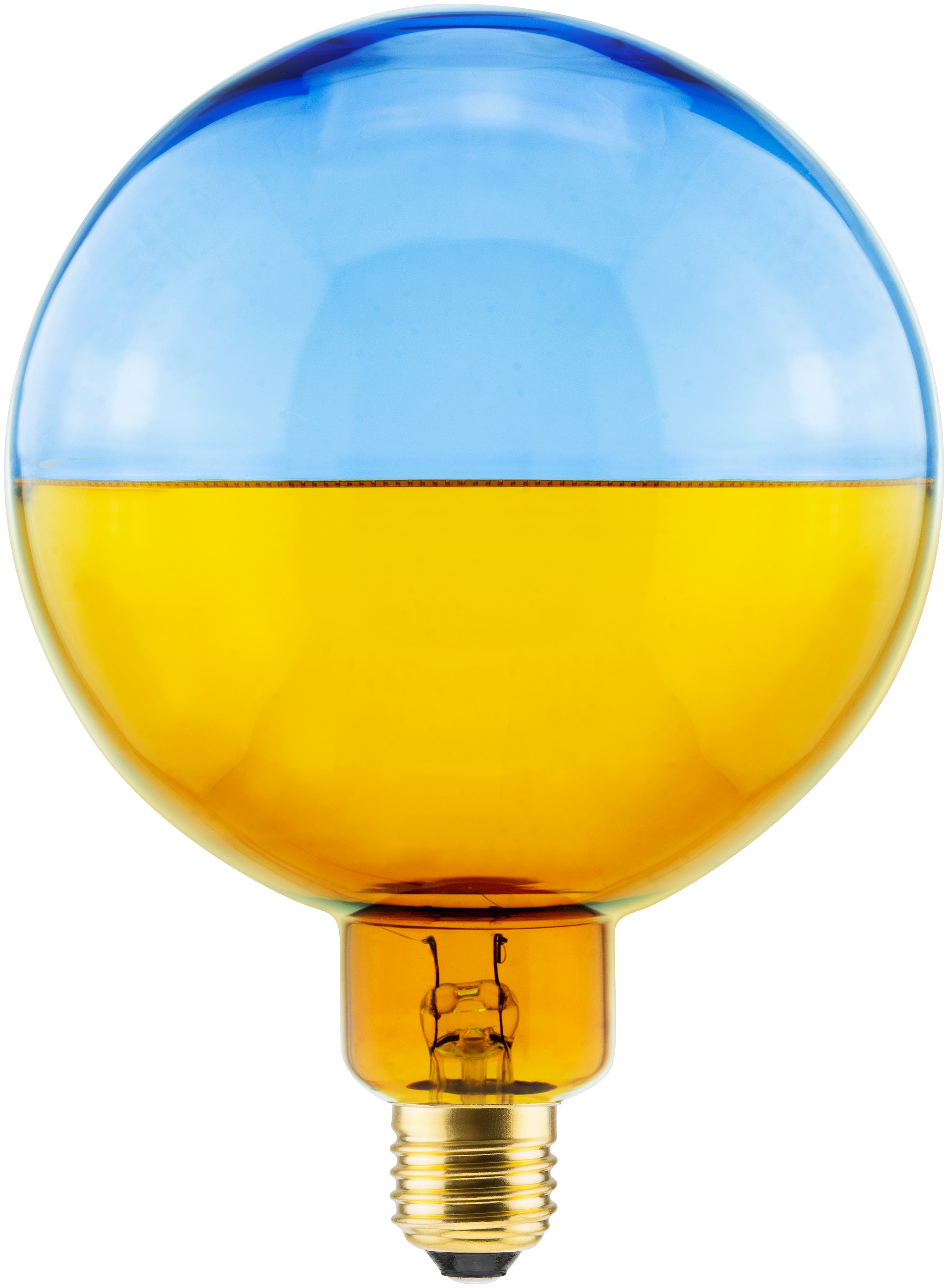 Segula Illusion Line LED Globe 145 2tones Amber Blå E27 5,8W 260lm 1900K - Segula | Bellalite Segula Illusion Line LED Globe 145 2tones Amber Blå E27 5,8W 260lm 1900K - Segula | Bellalite