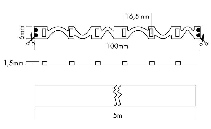Flex Strip Snake 5m 2700K - PROLED | Bellalite Flex Strip Snake 5m 2700K - PROLED | Bellalite