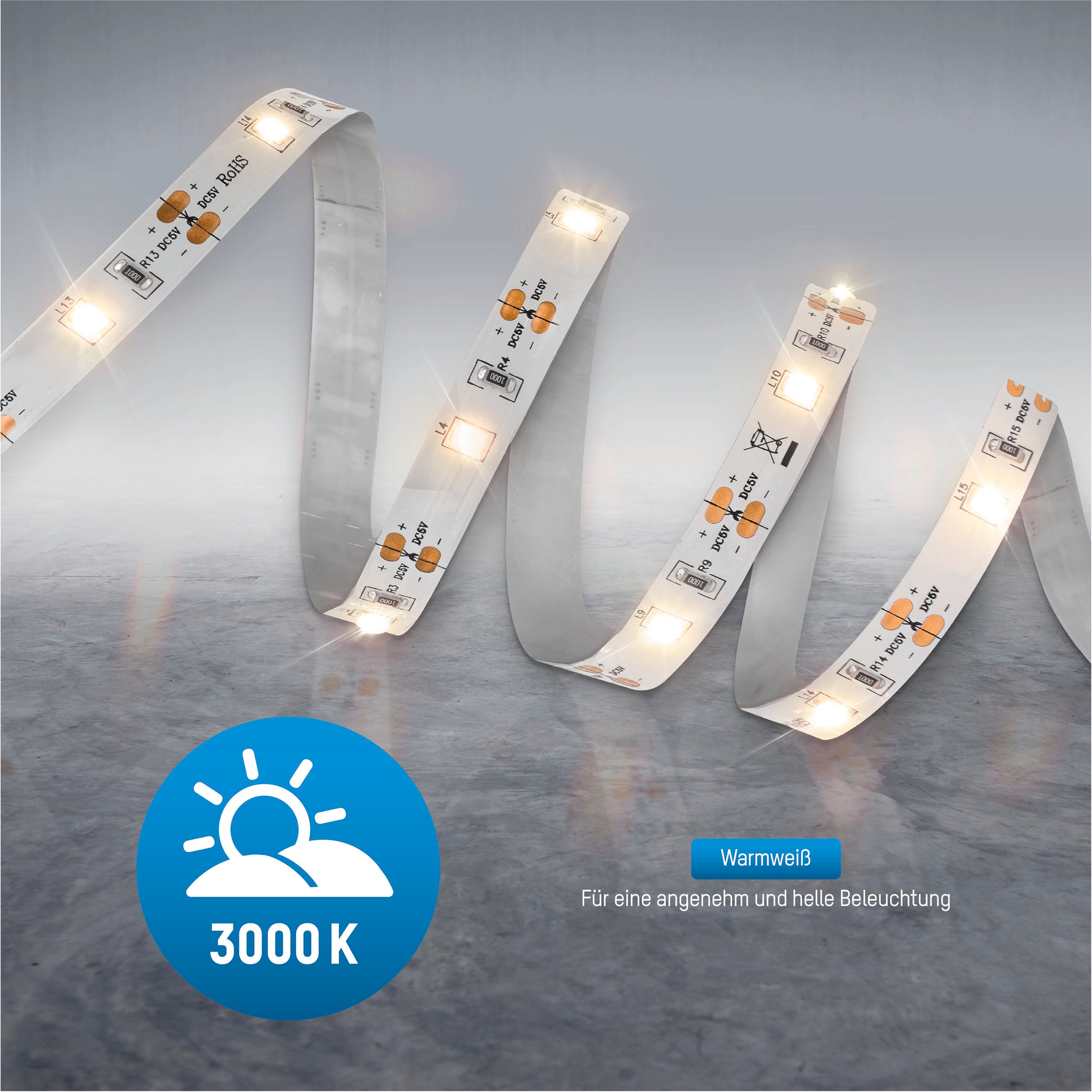 LED-Strip Sensor 2m Batteridriven 3000K - Ansmann | Bellalite