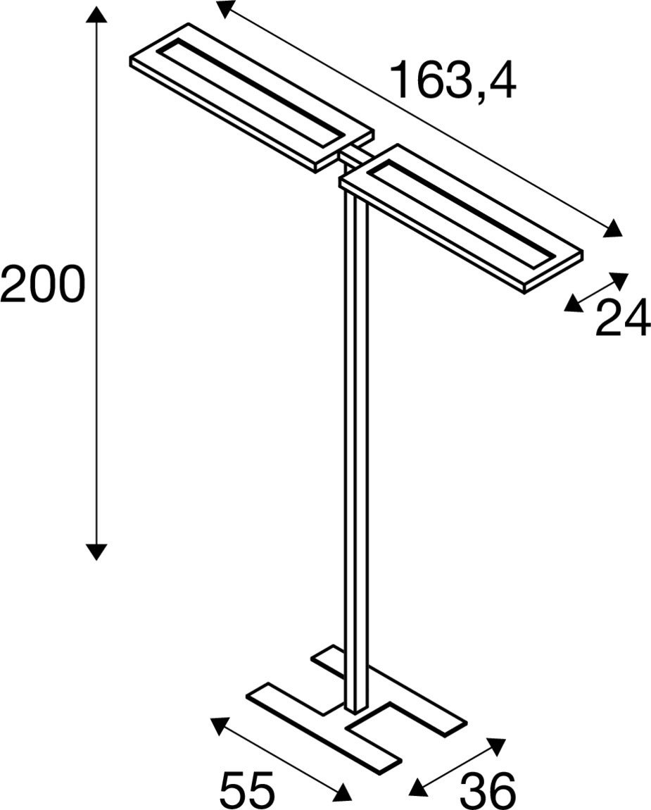 WORKLIGHT PRO, free-standing lamp, 150W, 4000K, Touch, Vit  - SLV | Bellalite