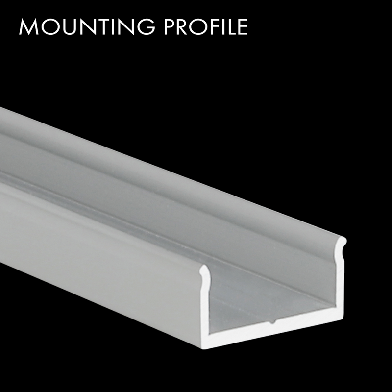Mounting Aluminiumprofil, 2m Alu - PROLED | Bellalite