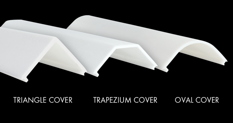 Plastic Cover C-Line Trapezium, 2m Opal - PROLED | Bellalite