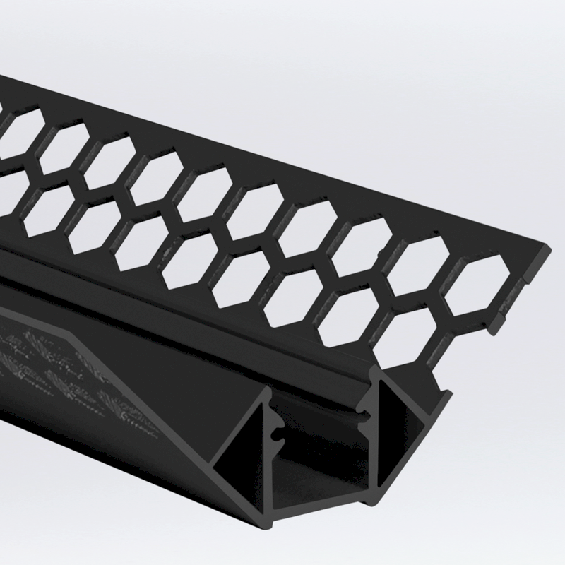 Aluminiumprofil S-Line Tiles Innerhörn, per meter Svart - PROLED | Bellalite