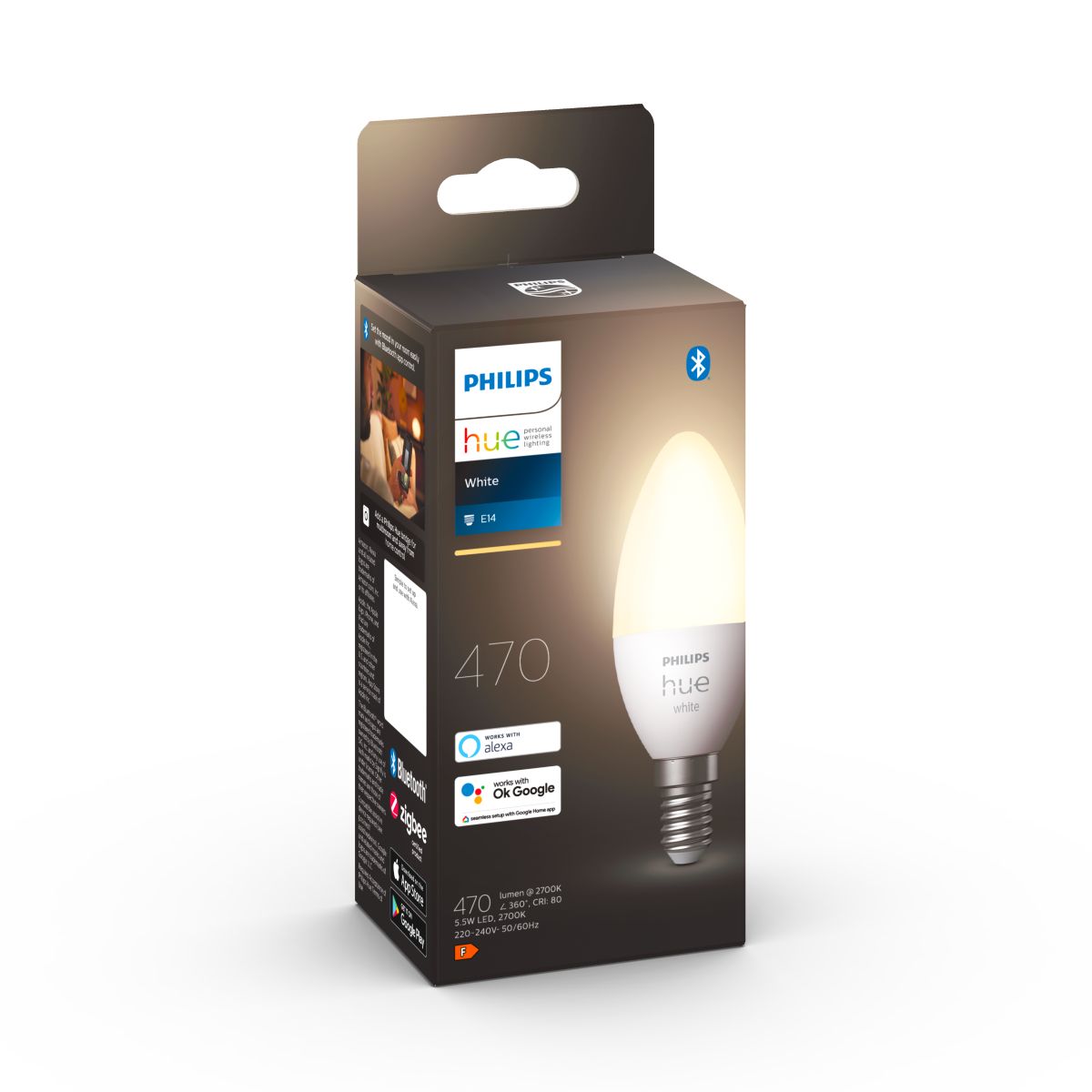 Philips Hue Kron White E14 5,5W 2700K - Philips Hue | Bellalite