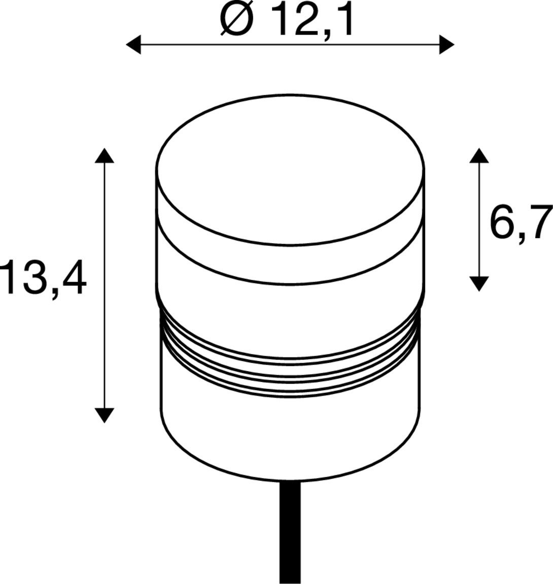 M-POL S Polehead 360°, low-glare, lamp head, Antracit, 10W, 750lm, 2700K, CRI80, DALI  - SLV | Bellalite