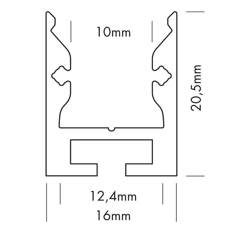 Aluminiumprofil S-Line Standard 24, 2m Alu - PROLED | Bellalite Aluminiumprofil S-Line Standard 24, 2m Alu - PROLED | Bellalite
