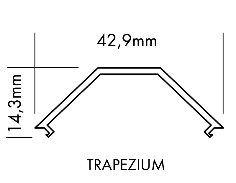 Plastic Cover C-Line Trapezium, 3m Opal - PROLED | Bellalite