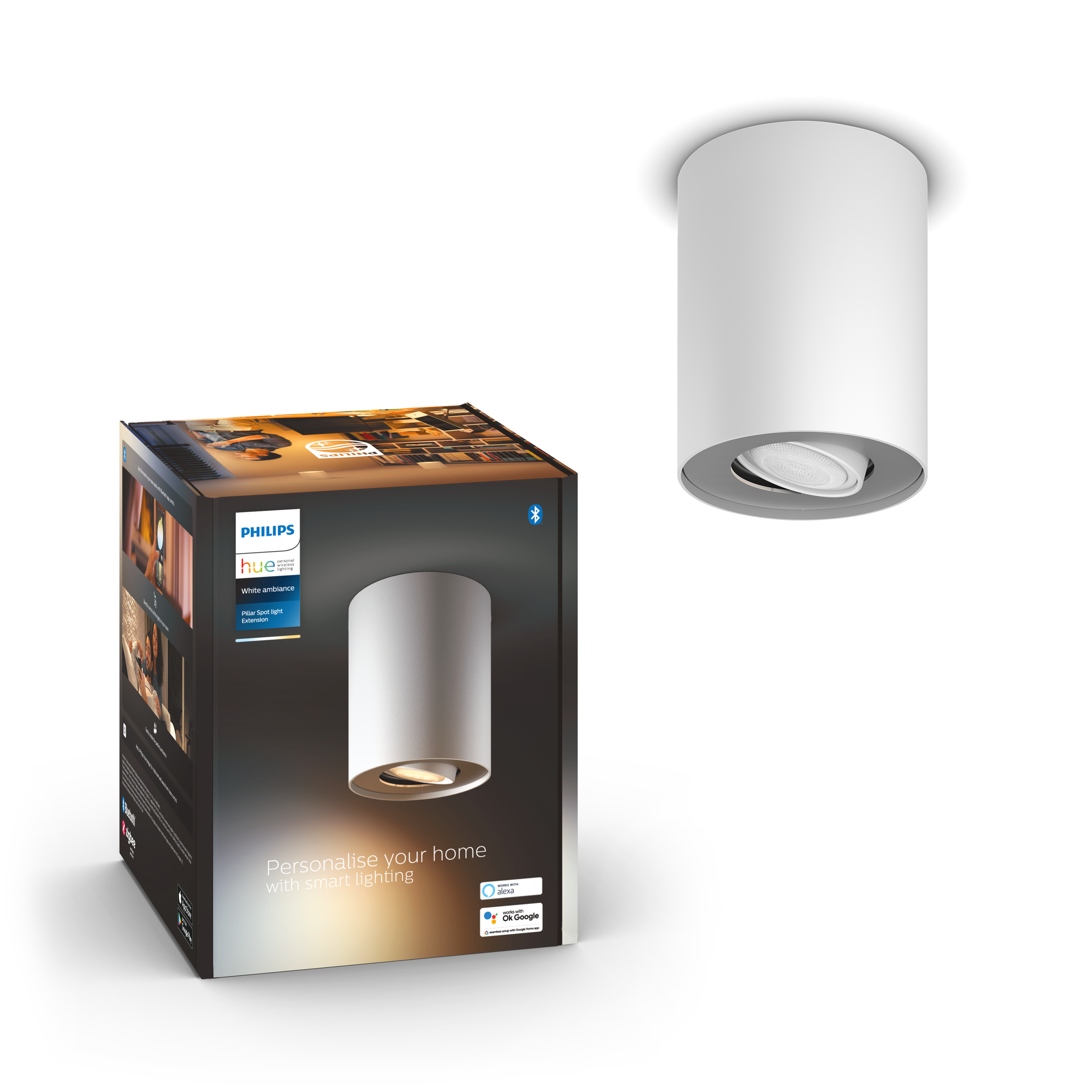 Philips Hue Pillar Enkel White Ambience - Philips Hue | Bellalite