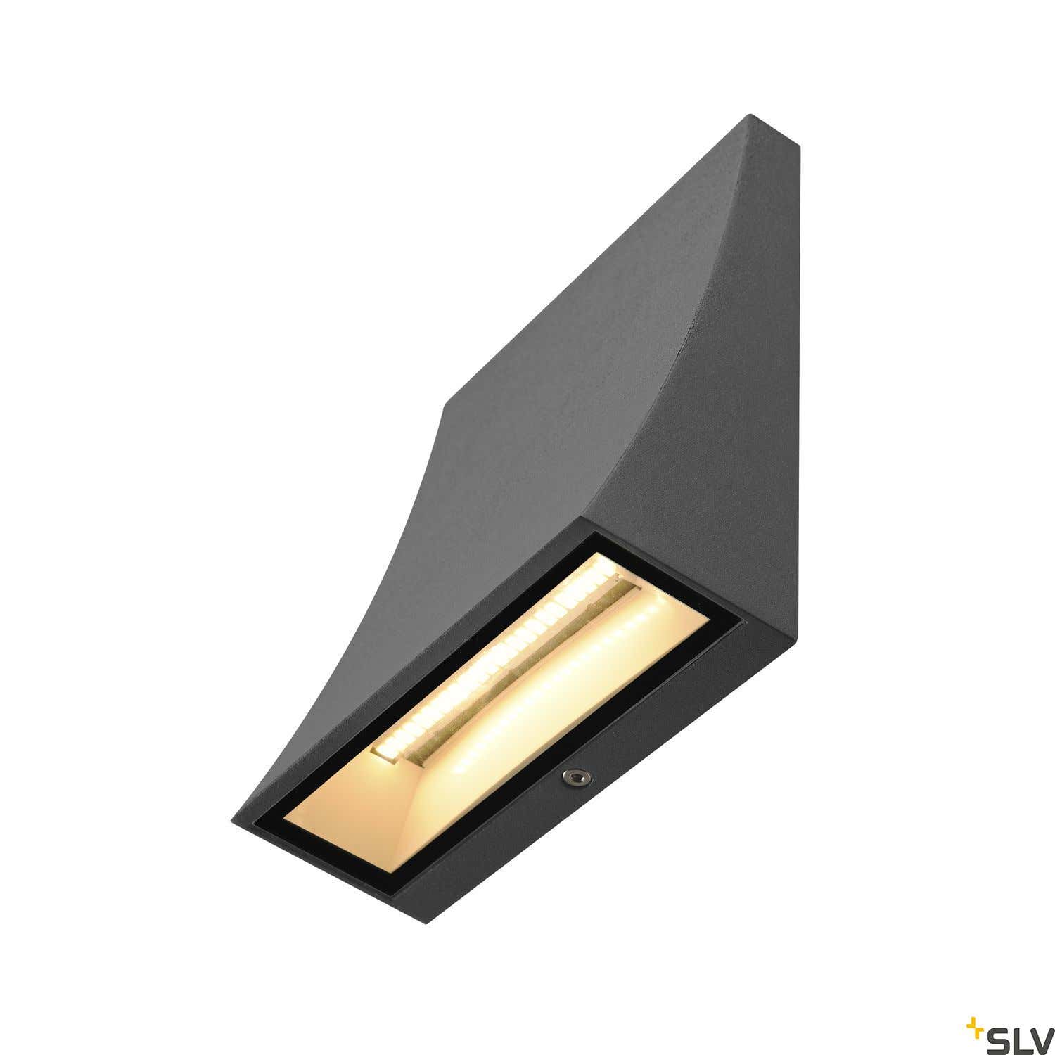 DELWA WIDE LED väggarmatur utomhus, 3000K, 100°, a - SLV | Bellalite DELWA WIDE LED väggarmatur utomhus, 3000K, 100°, a - SLV | Bellalite