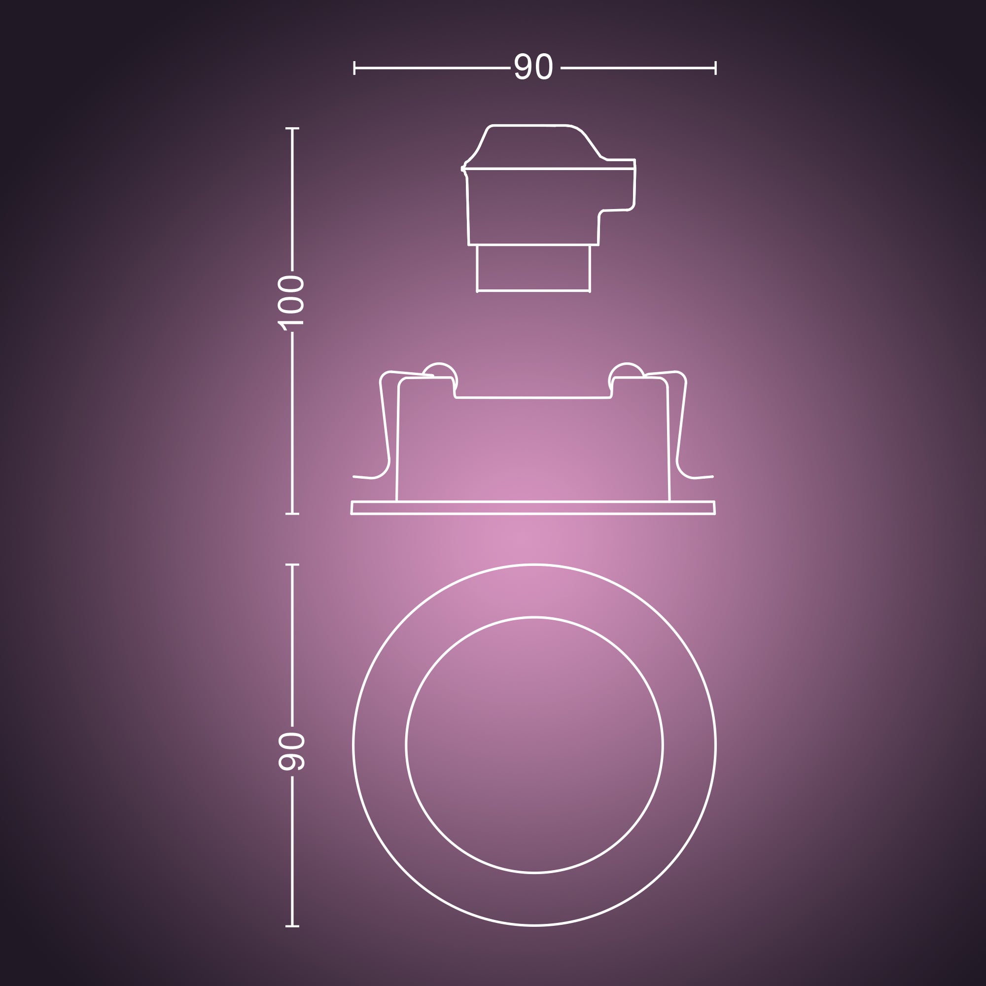 Philips Hue Centura Downlight White & Color 3-pack - Philips Hue | Bellalite