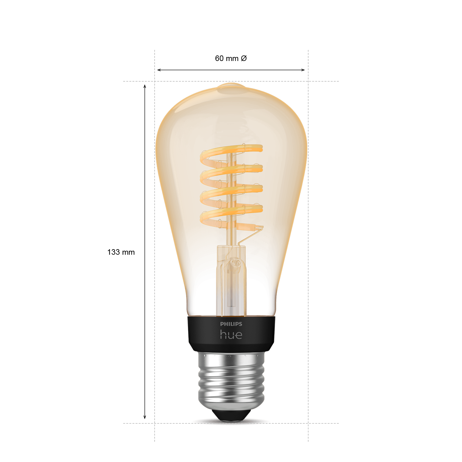Philips Hue Filament Edison 60 White Ambience E27 7W 2200K-4500K - Philips Hue | Bellalite