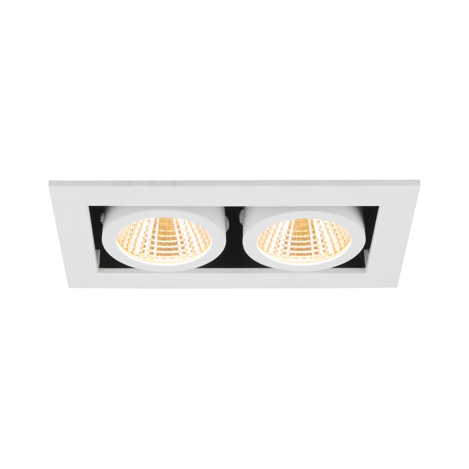 KADUX, recessed ceiling light, double, 3000K, 38°, IP 20, square, Vit  - SLV | Bellalite