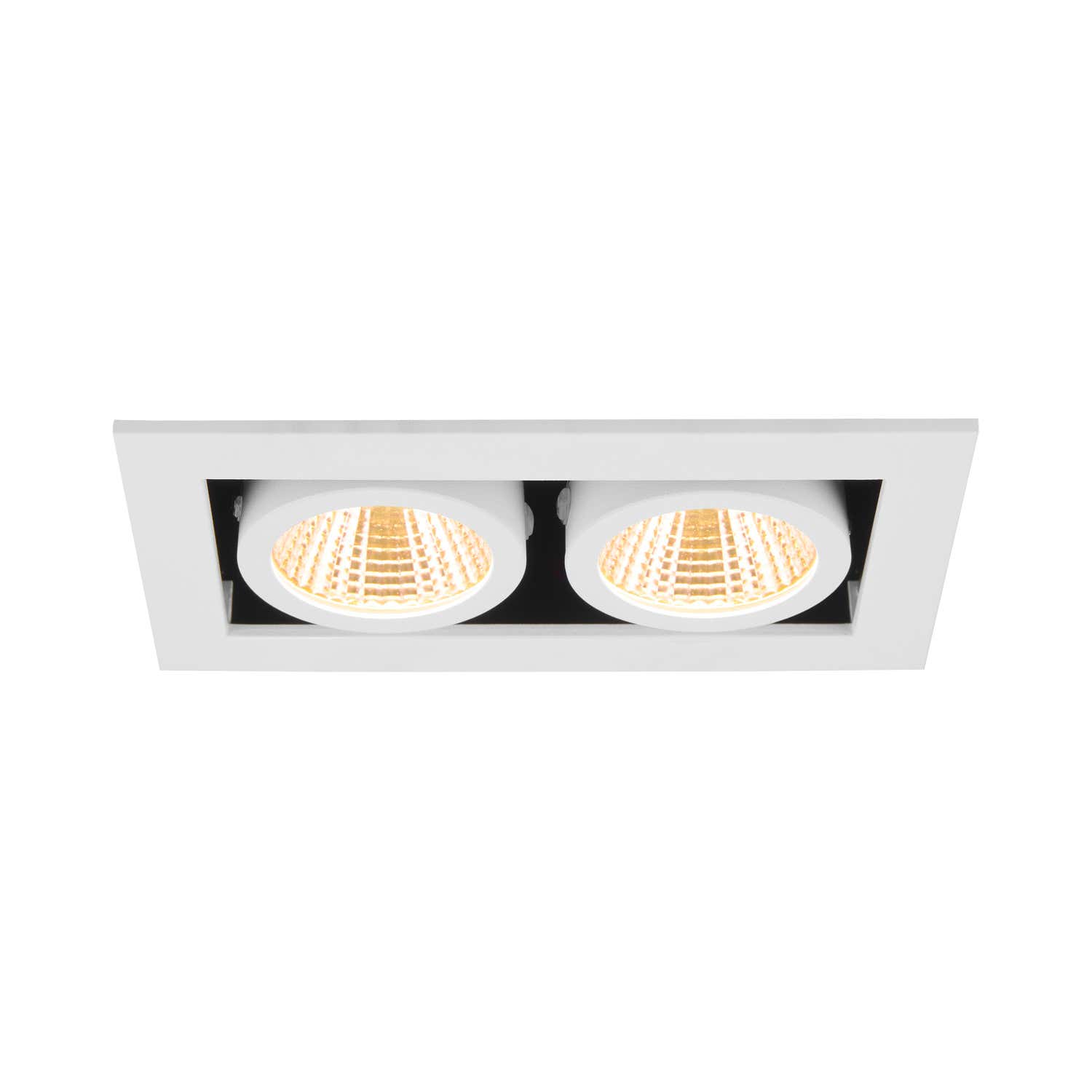 KADUX, recessed ceiling light, double, 3000K, 38°, IP 20, square, Vit - SLV | Bellalite KADUX, recessed ceiling light, double, 3000K, 38°, IP 20, square, Vit - SLV | Bellalite