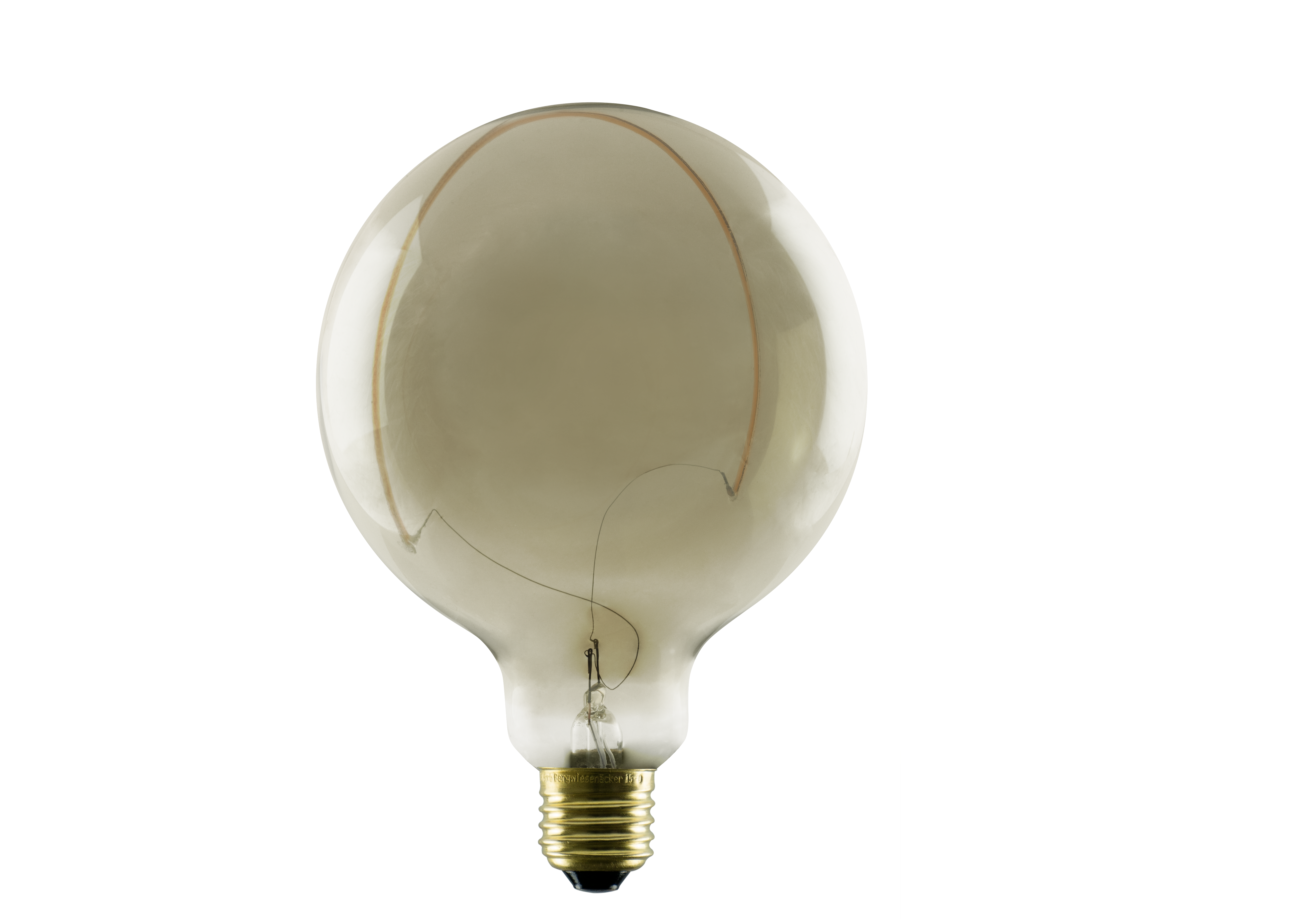 Segula Illusion Line LED Globe 125 Crescent Top Smokey E27 6W 320lm 1900K - Segula | Bellalite