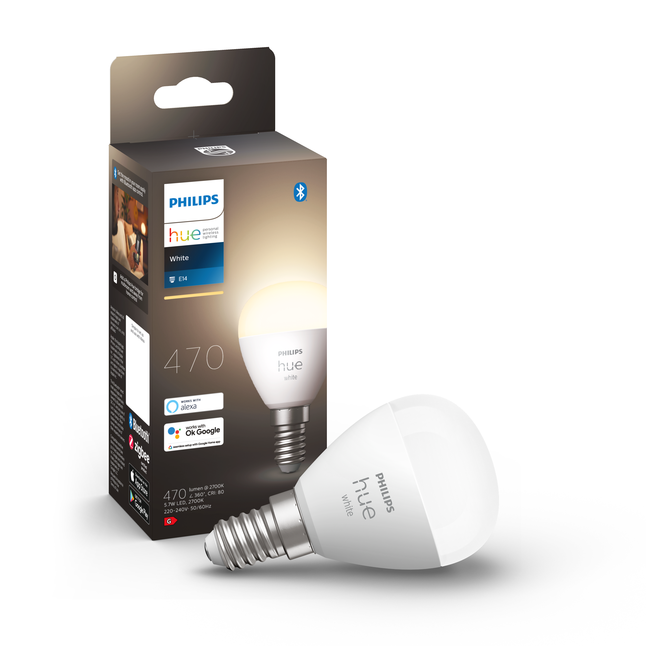 Philips Hue Klot White E14 5,7W 2700K - Philips Hue | Bellalite