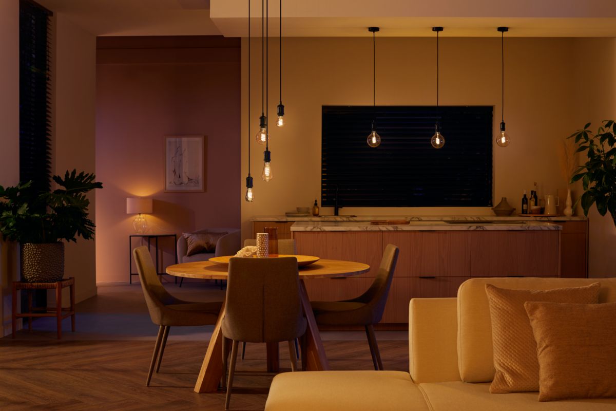 Philips Hue Filament Glob 125mm White Ambience E27 7W 2200K-4500K - Philips Hue | Bellalite