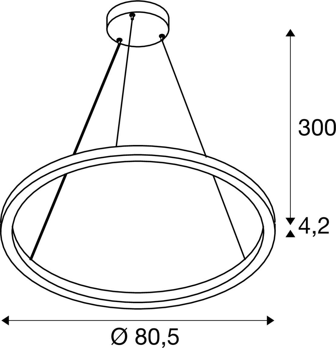 ONE CUBE UP/DOWN, pendant light, 300cm, 3000K, DALI 2, Touch, Vit  - SLV | Bellalite