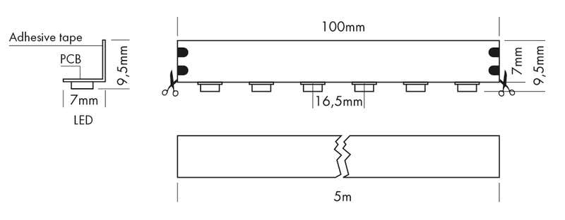 Flex Strip HD 90° Down, per meter 4000K - PROLED | Bellalite Flex Strip HD 90° Down, per meter 4000K - PROLED | Bellalite
