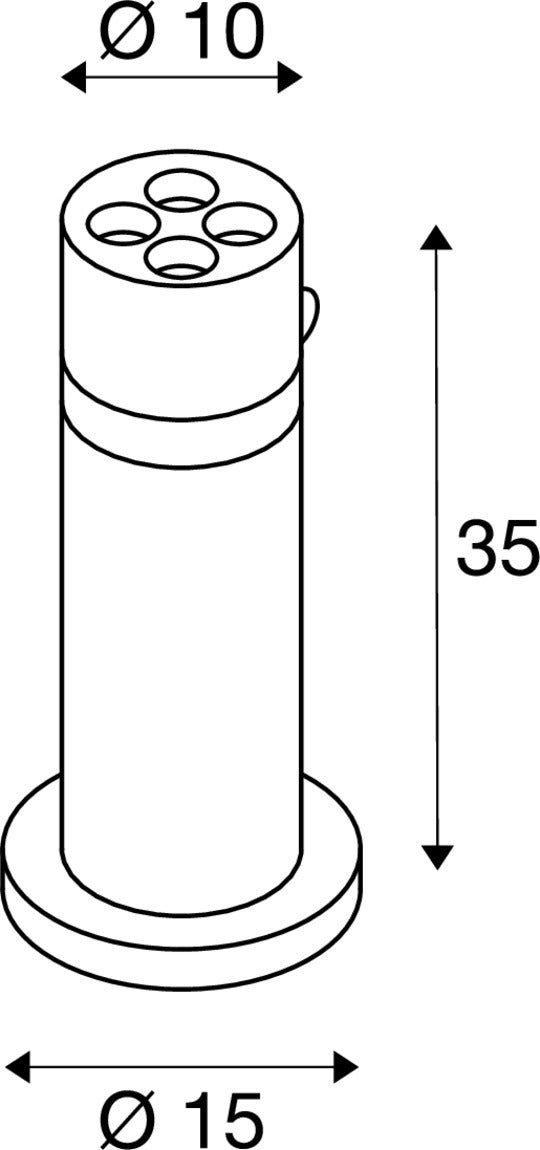 R-CUBE 35, free-standing lamp, 15W, 2700/3000K, PHASE, Antracit  - SLV | Bellalite