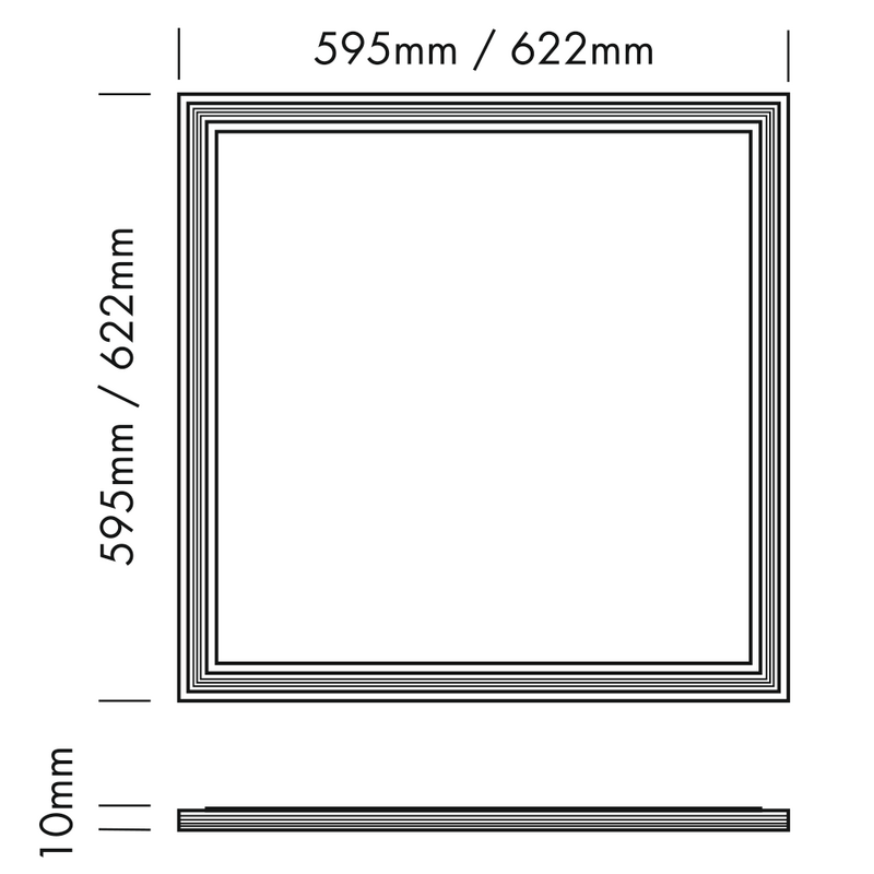 LED-Panel RGBW 600mm x 600mm 600mm x 600mm - PROLED | Bellalite