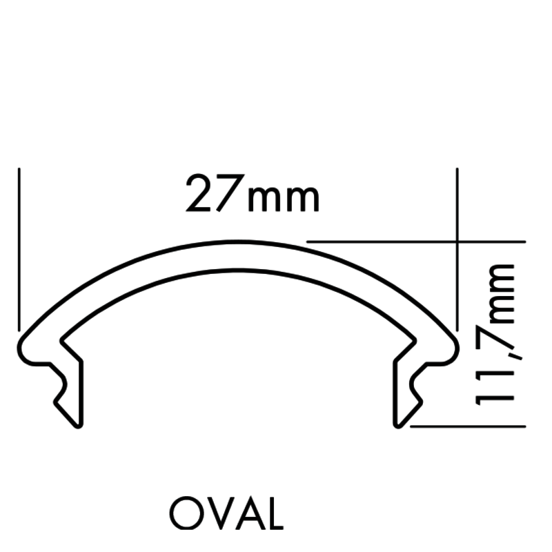 Plastic Cover M-Line Flat Break Proof, 2m - PROLED | Bellalite
