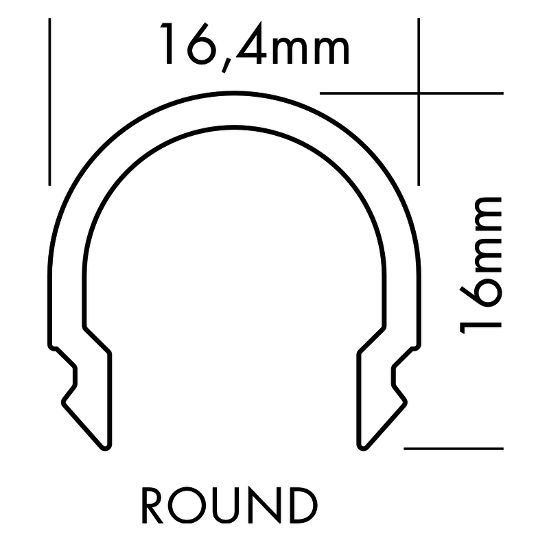 Plastic Cover S-Line Round, per meter Frost - PROLED | Bellalite
